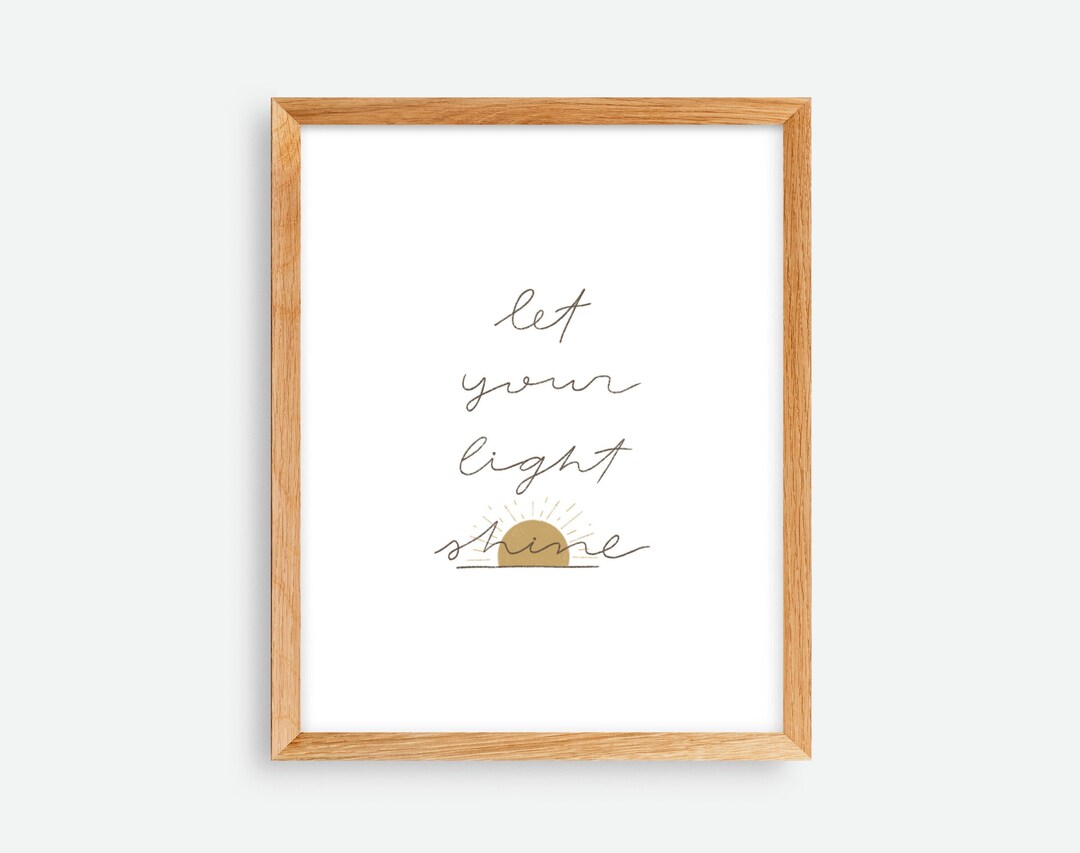 Let Your Light Shine Print , Instant Download , Printable Wall Art ...