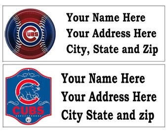 60 MLB CHICAGO CUBS Return address label...s Many choices...Free Shipping