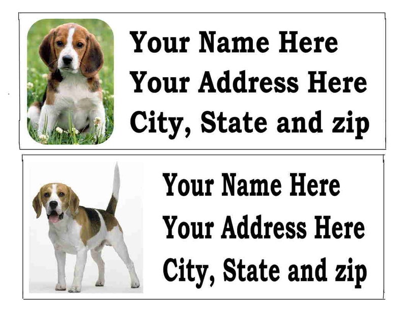 60 BEAGLE DOG return address labels....Free Shipping image 1