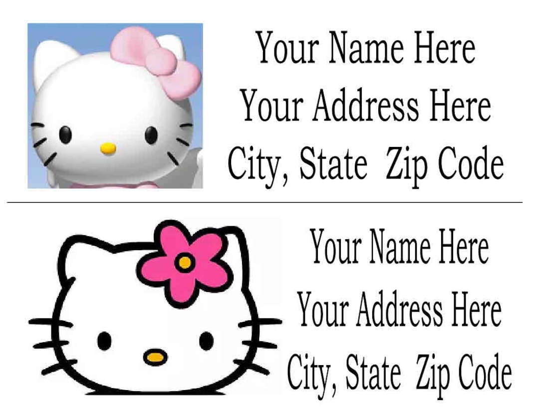 60 HELLO KITTY Return Address Labels...many Choices...free Shipping - Etsy 60-hello-kitty-return-address-labels-many-choices-free-shipping-etsy