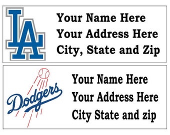 60 LOS ANGELES DODGERS Return Address Labels...Many Choices...Free Shipping