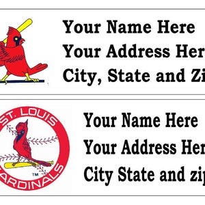 60 MLB St. Louis CARDINALS Retouradreslabels... Veel keuzes... GRATIS verzending