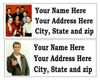 120 HAPPY DAYS The FONZ Return Address Labels, Many Choices, Free Shipping