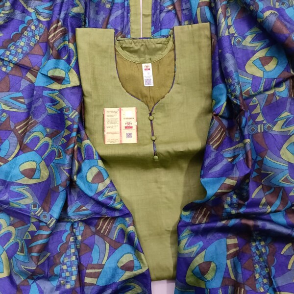 pure Tussar kurta set with dupatta, pure silk salwar suit, silk salwar kameez ready made, churidar set for women, Punjabi suits