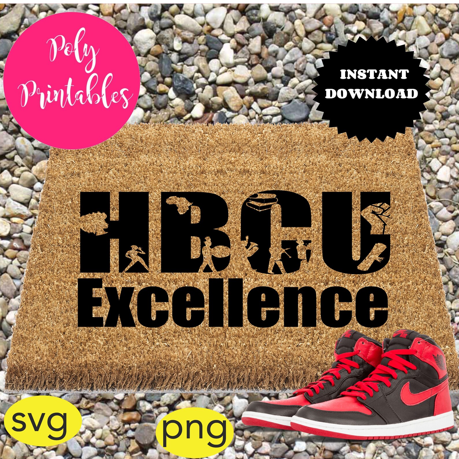 HBCU Excellence Doormat Design PNG for Sublimation Doormat Etsy