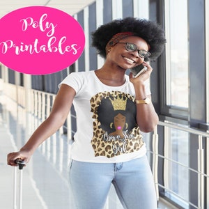 Brown skin girl melanin png, Melanin png , black woman  PNG design, transparent PNG file for sublimation, black sublimation design