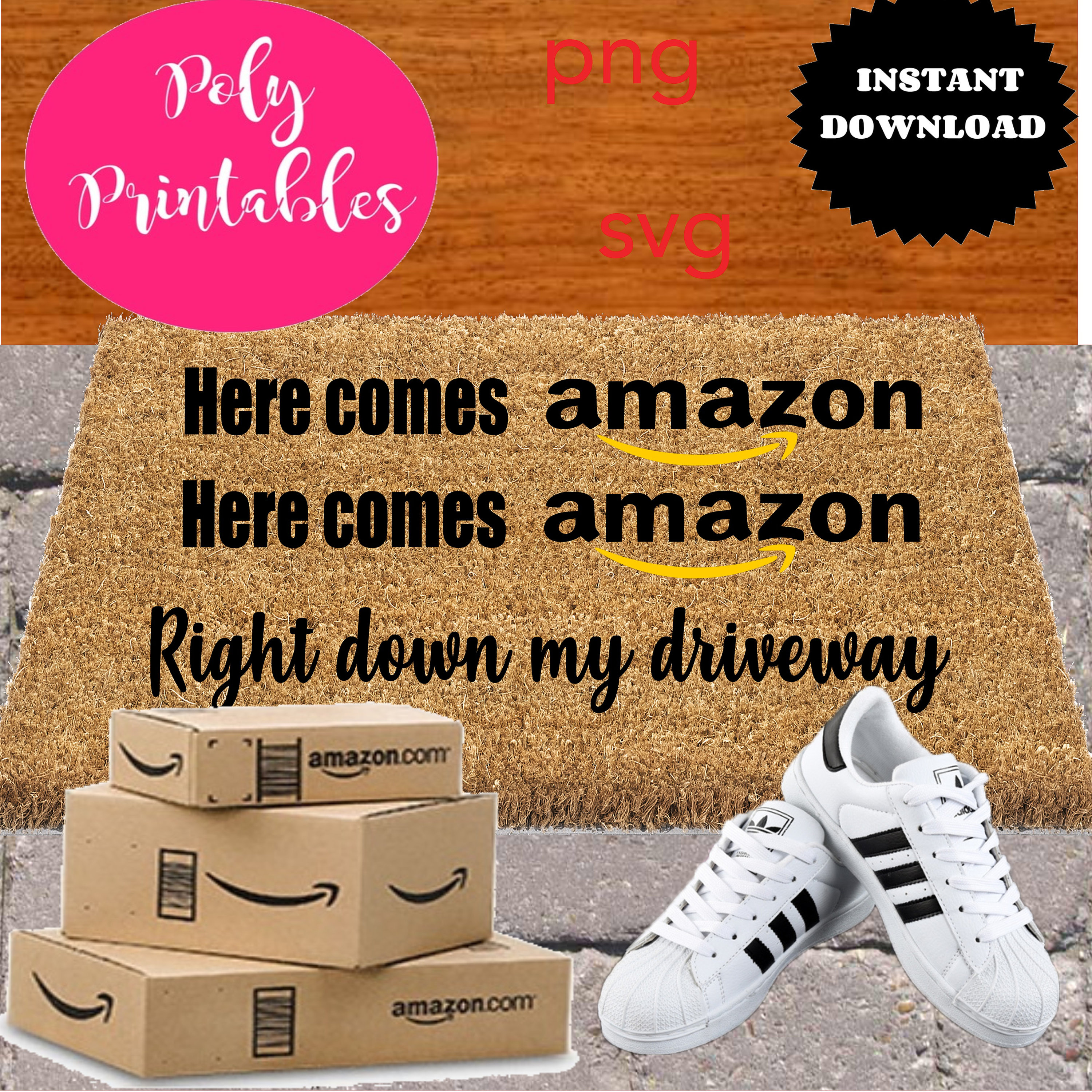 Here Comes Amazon Here Comes Amazon Right Down My Driveway Etsy