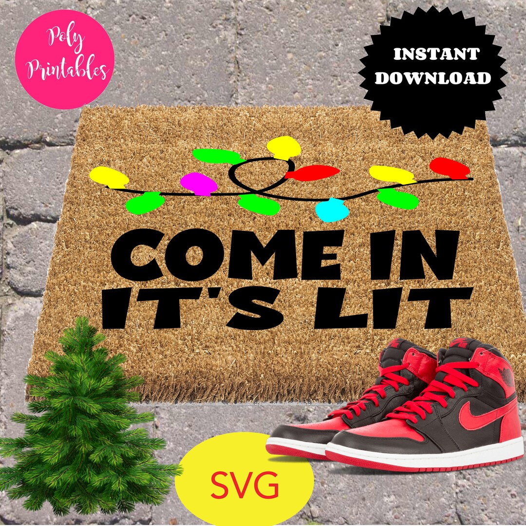Christmas Doormat SVG Digital Cut File Holiday Doormat Etsy