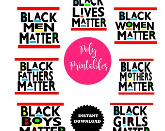 Black Men matter, Black Fathers Matter svg, Black Mothers Matter svg, Black Women Matter svg, Black Lives Matter svg, cut file