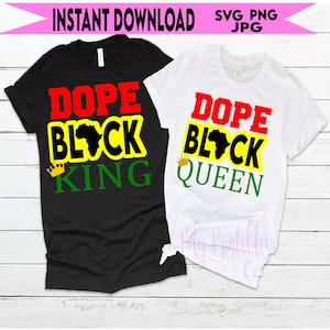 Dope Black Queen SVG, Dope black King svg , Royalty png, Black Royalty, black women, Black men, Dope Black Royalty cut file instant download