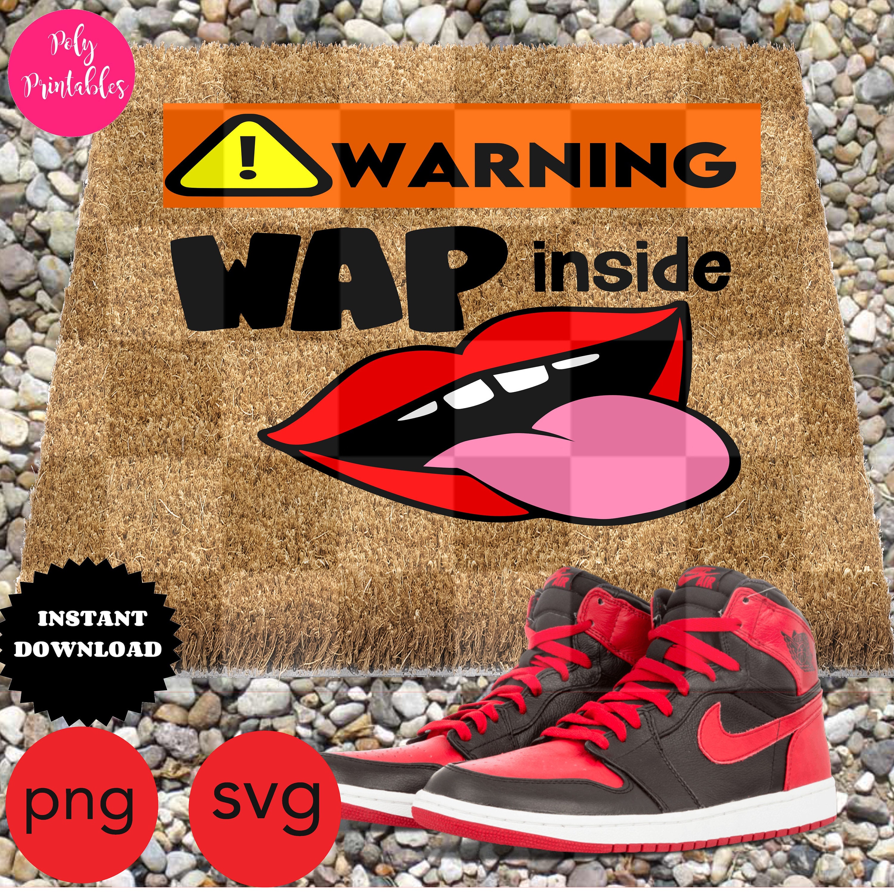 Warning W A P Inside, Doormat Svg, Doormat PNG , Cut File, Sublimation,  Instant Download, Funny Doormat Svg, Cut File for Cutting Machine - Etsy