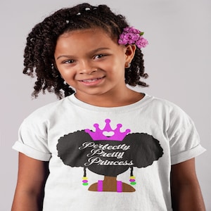 Perfectly Pretty Princess, Brown Princess, Black girl magic, Magical Black girl, African Americans, Svg, cut file, PNG ,