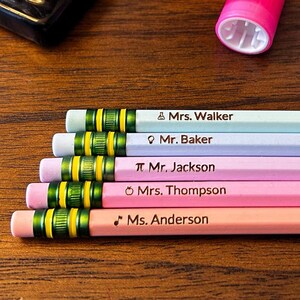 Ticonderoga Personalized Pastel Pencils for Kids/Teacher, Teacher Gift, Personalized Pencils, Teacher Appreciation, Back to School, Birthday