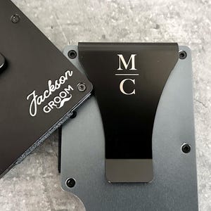 Billetera personalizada, billetera grabada para hombre, billetera para padrinos de boda, billetera personalizada, regalo para novio, regalo para el día del padre, billetera para padrinos de boda, billetera para tarjetas para él