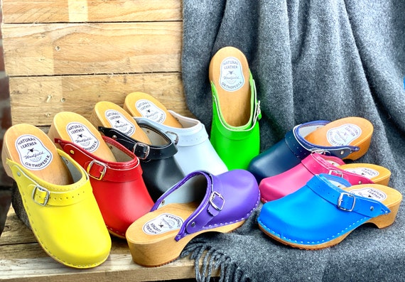 Swedish Clogs Moccasins Wooden Clogs Women Clogs Leather Clogs Womens Boots  Womens Moccasins Wood Clogs Clogs Multicolored Shoes Sandals -  New  Zealand