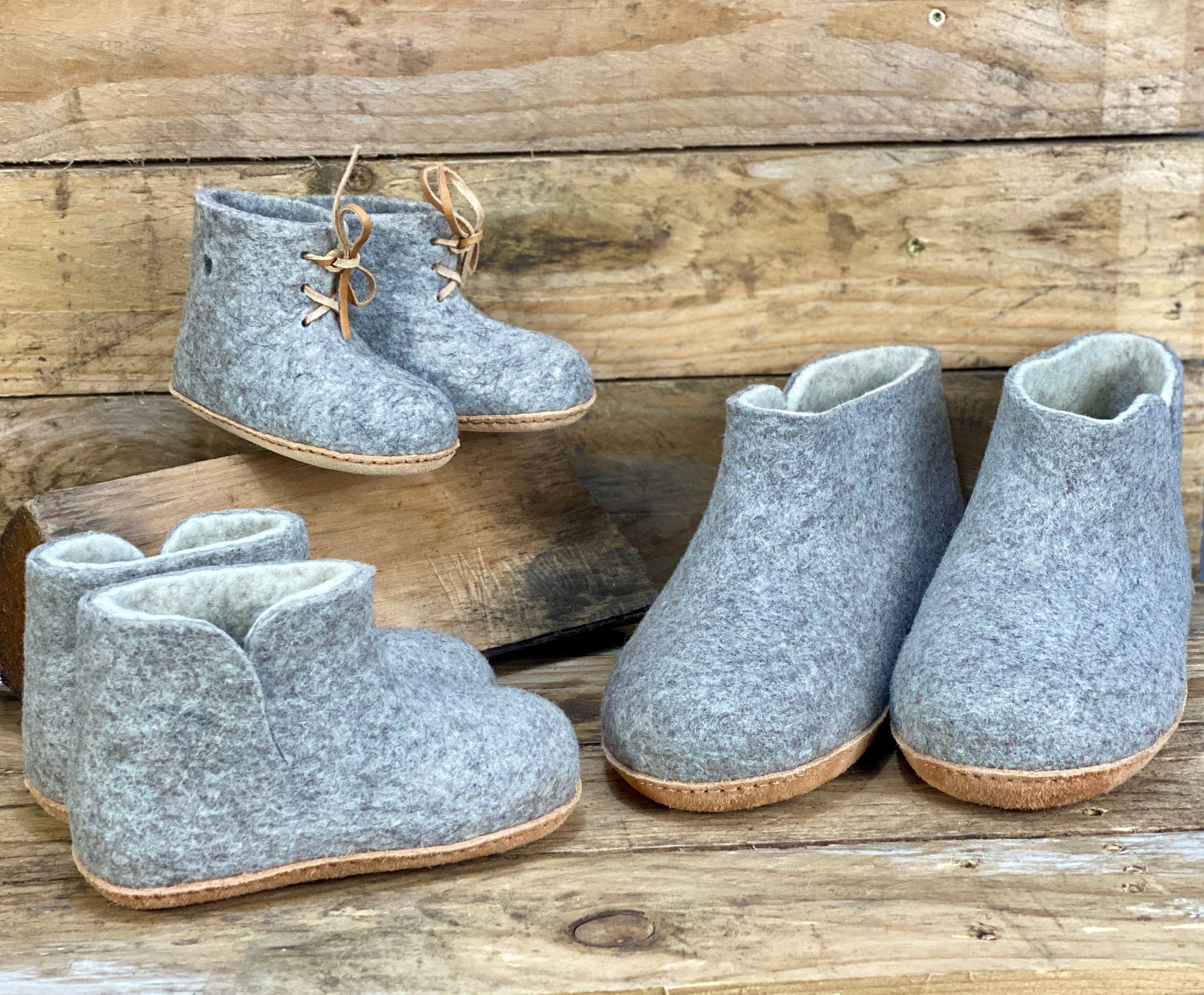 WoolFit Felt Slipper Boots Yeti Stone Gray / 36