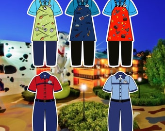 All Star Resorts Cast Member Costume Sticker | wdw CM Costumes | wdw Merchandise Qsfb Attractions | dcp College Program | wdw resorts