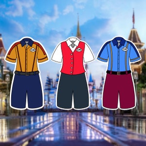 MK Park Arrival/PAC Old Cast Member Costume Sticker | wdw CM main street | parade audience control | dcp College Program | Park Greeter | mk