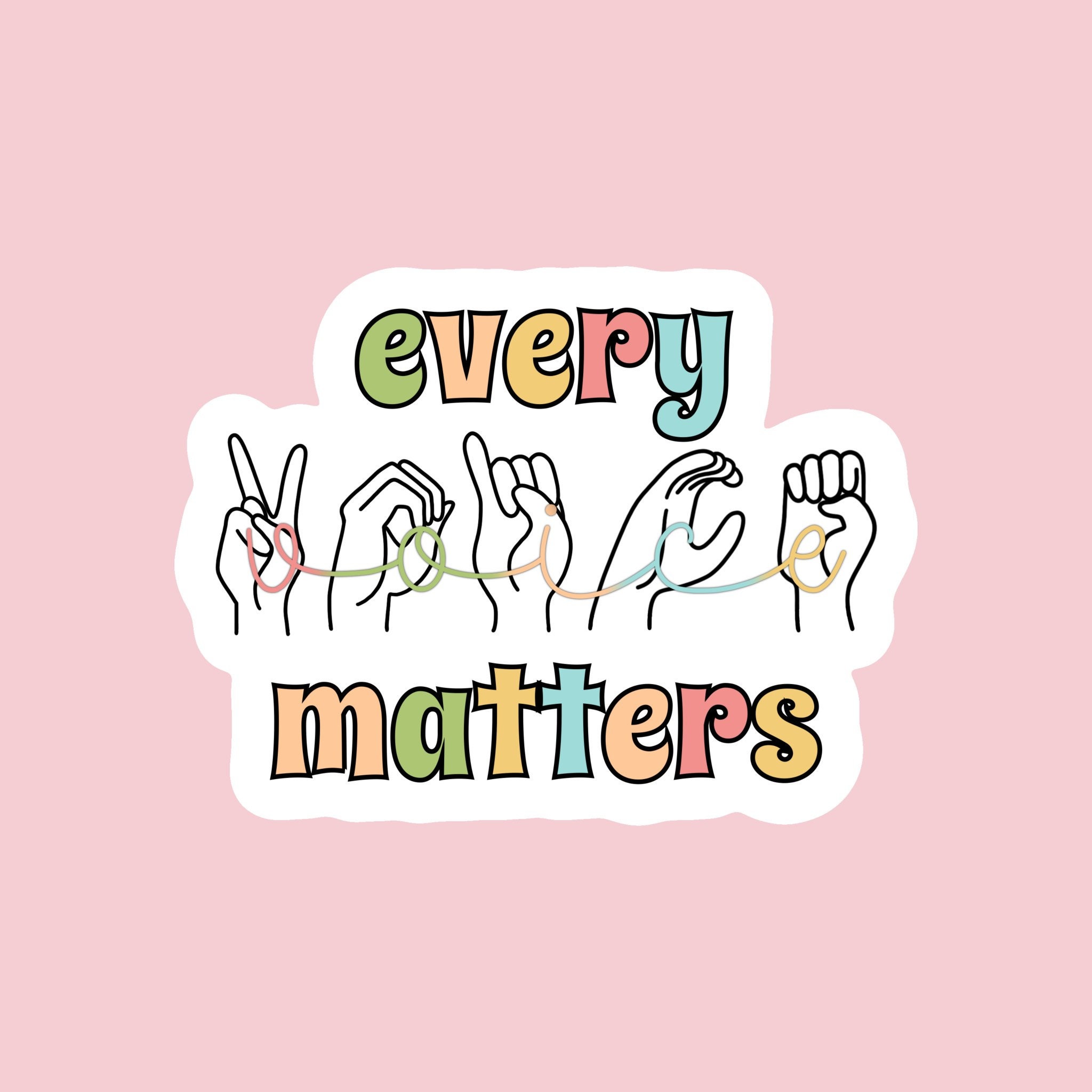 Every Voice Matters Glossy Sticker Sign Language Funny - Etsy Australia Every Voice Matters Glossy Sticker Sign Language Funny - Etsy Australia