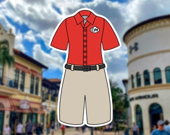 Toys and Pins Springs Cast Member Costume Glossy Sticker | wdw CM Costumes | DS Merchandise | dcp College Program | misc