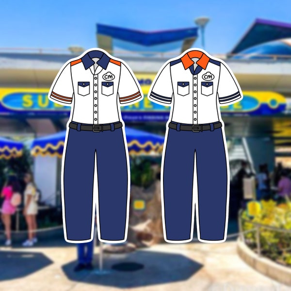 Submarine Cast Member Costume Sticker | Tomorrowland DL CM Costumes | dlp Attractions |