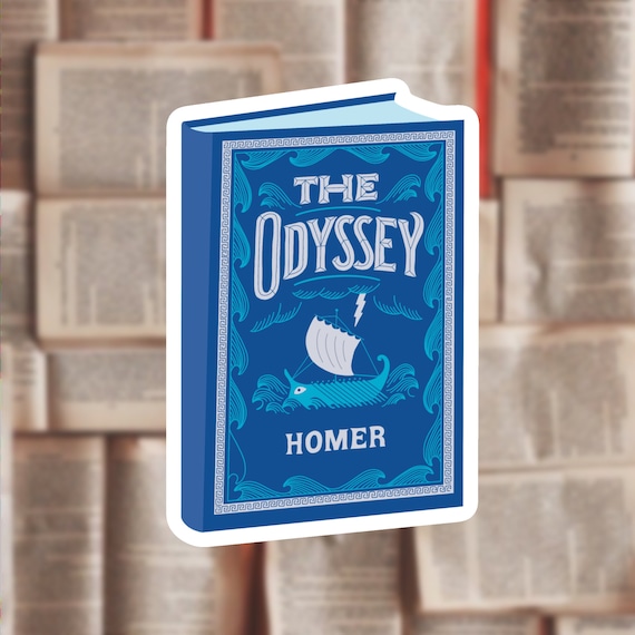 The Odyssey Book Sticker | greek mythology | Homer book sticker | book lover gift | The Iliad | Book Club