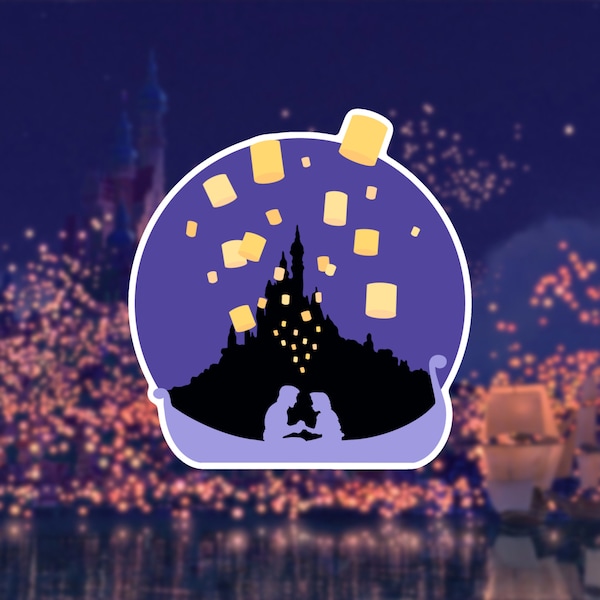 Floating Lanterns Die Cut Sticker | magical stickers | cast member sticker | WDW | DL | Rapunzel and Flynn Floating Lanterns