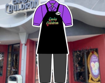 Candy Cauldron Springs Cast Member Costume Glossy Sticker | wdw CM Costumes | DS Merchandise | dcp College Program | misc