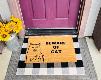 Cat Doormat Etsy