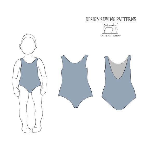 Kids Swimsuit PDF Sewing Pattern Swimsuit Swimming One | Etsy