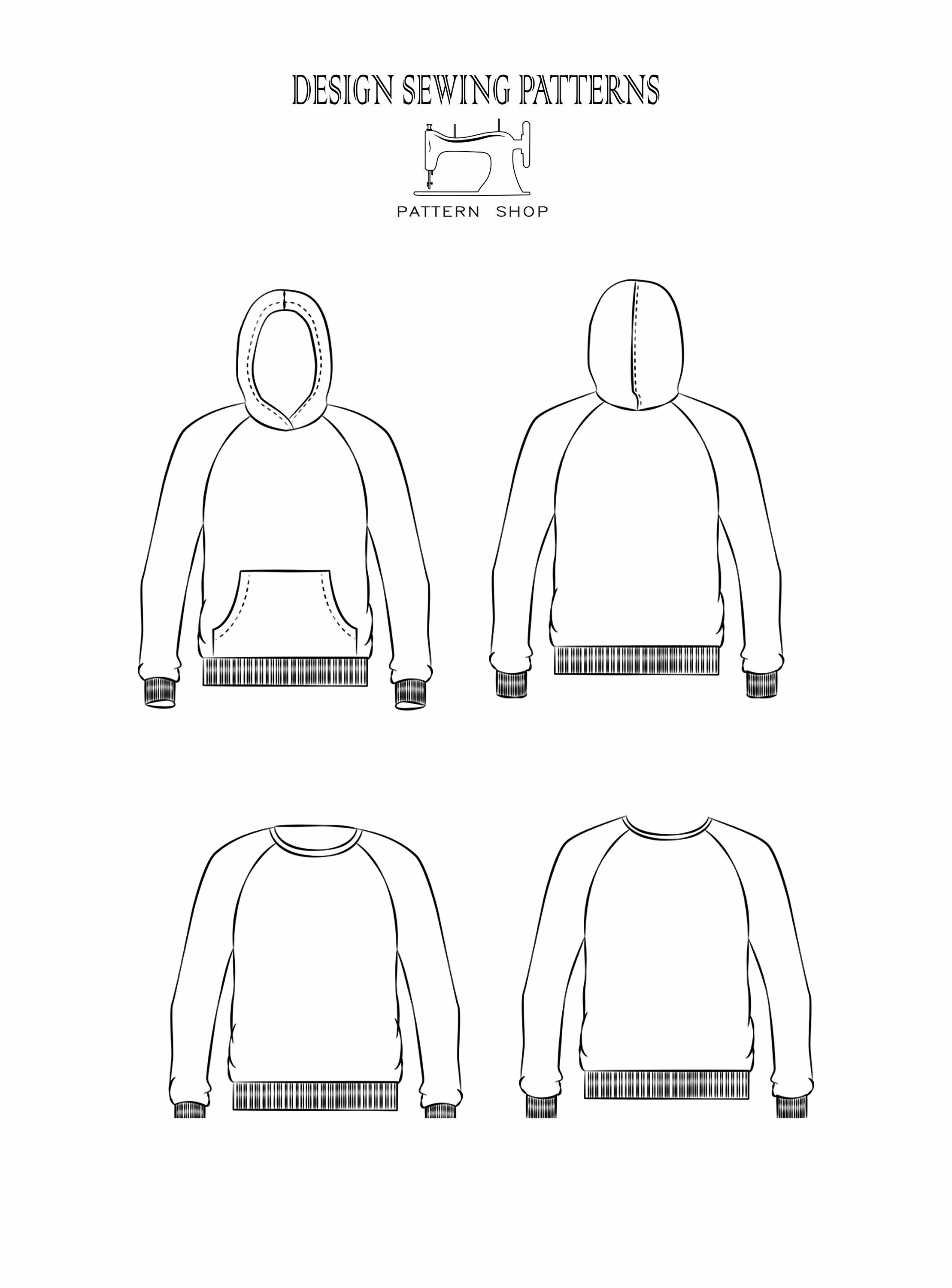 Baby Hoodie PDF Sewing Pattern Digital Download Pattern Baby | Etsy