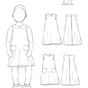 A-line Dress Sewing pattern PDF download baby girls sewing | Etsy