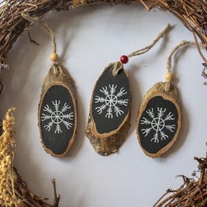 Wooden viking charm/ Viking talisman/ Spiritual pendant