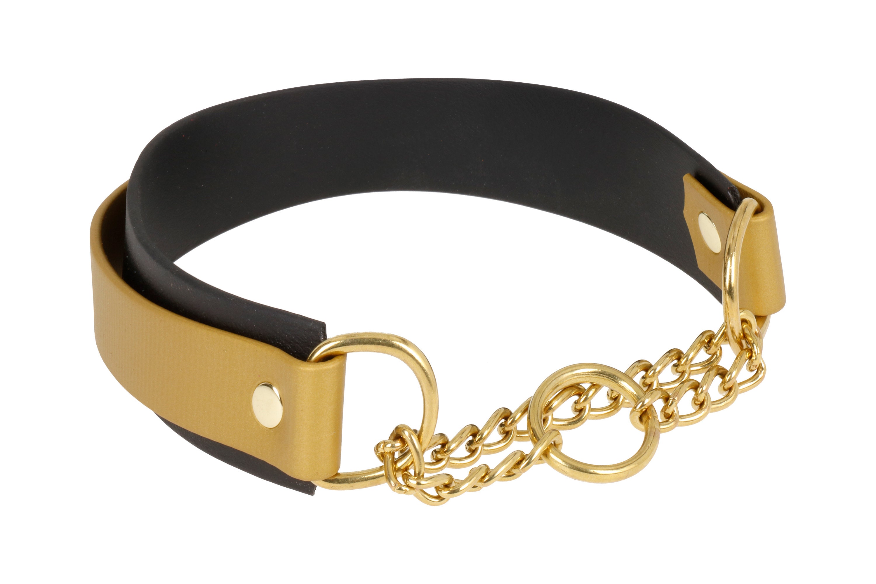 Biothane slip on half choke chain martingale dog collar Etsy