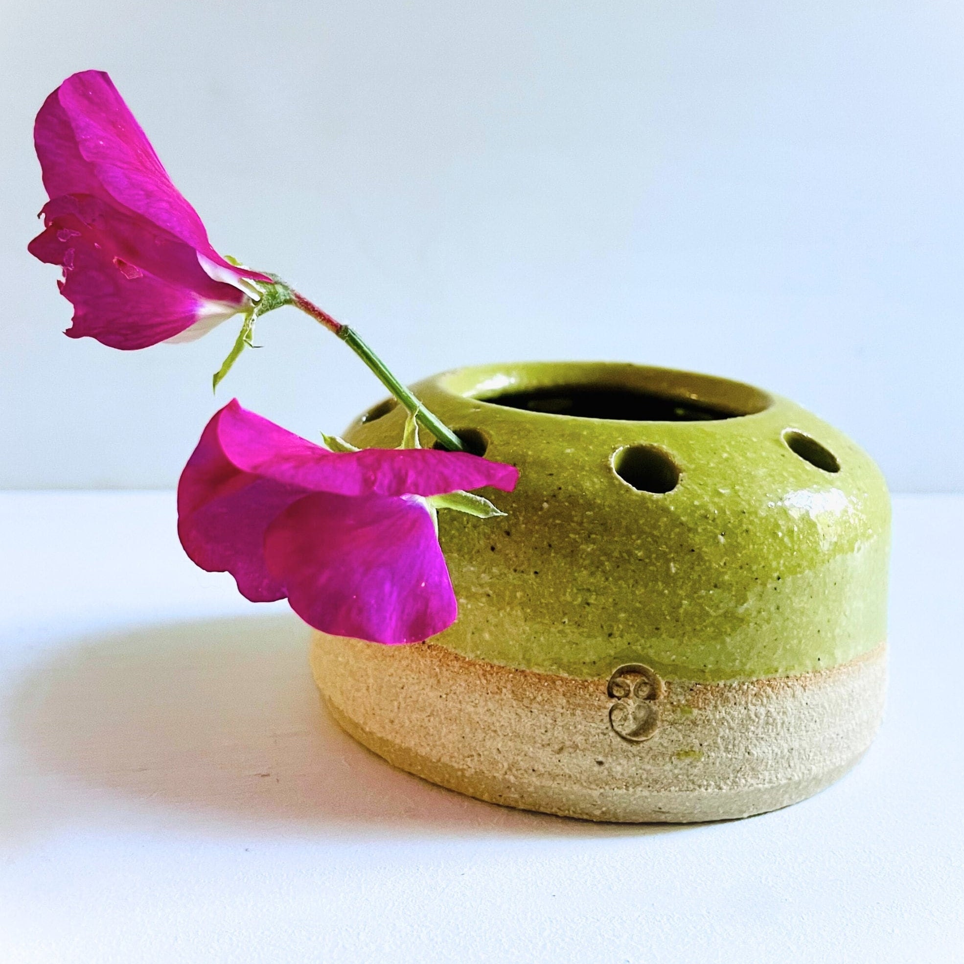 Ceramic Floral Frog, Flower Frog, Gift for Gardeners, Gift for
