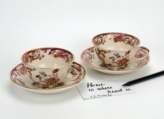 Set of 2 Mandalay Fine China Mugs The Leonardo Collection