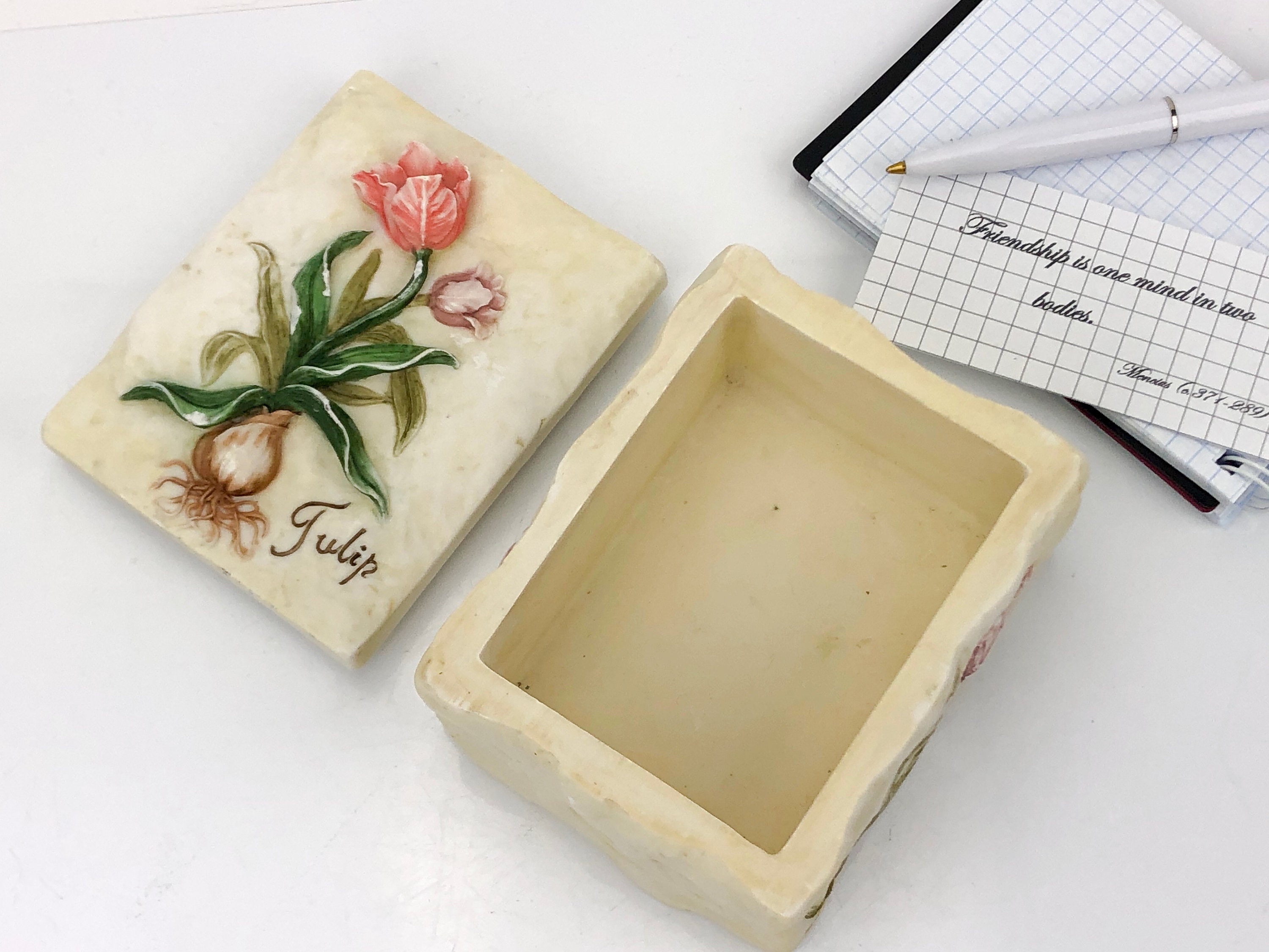 Tulip Retro Ceramic Box for Jewels - Etsy