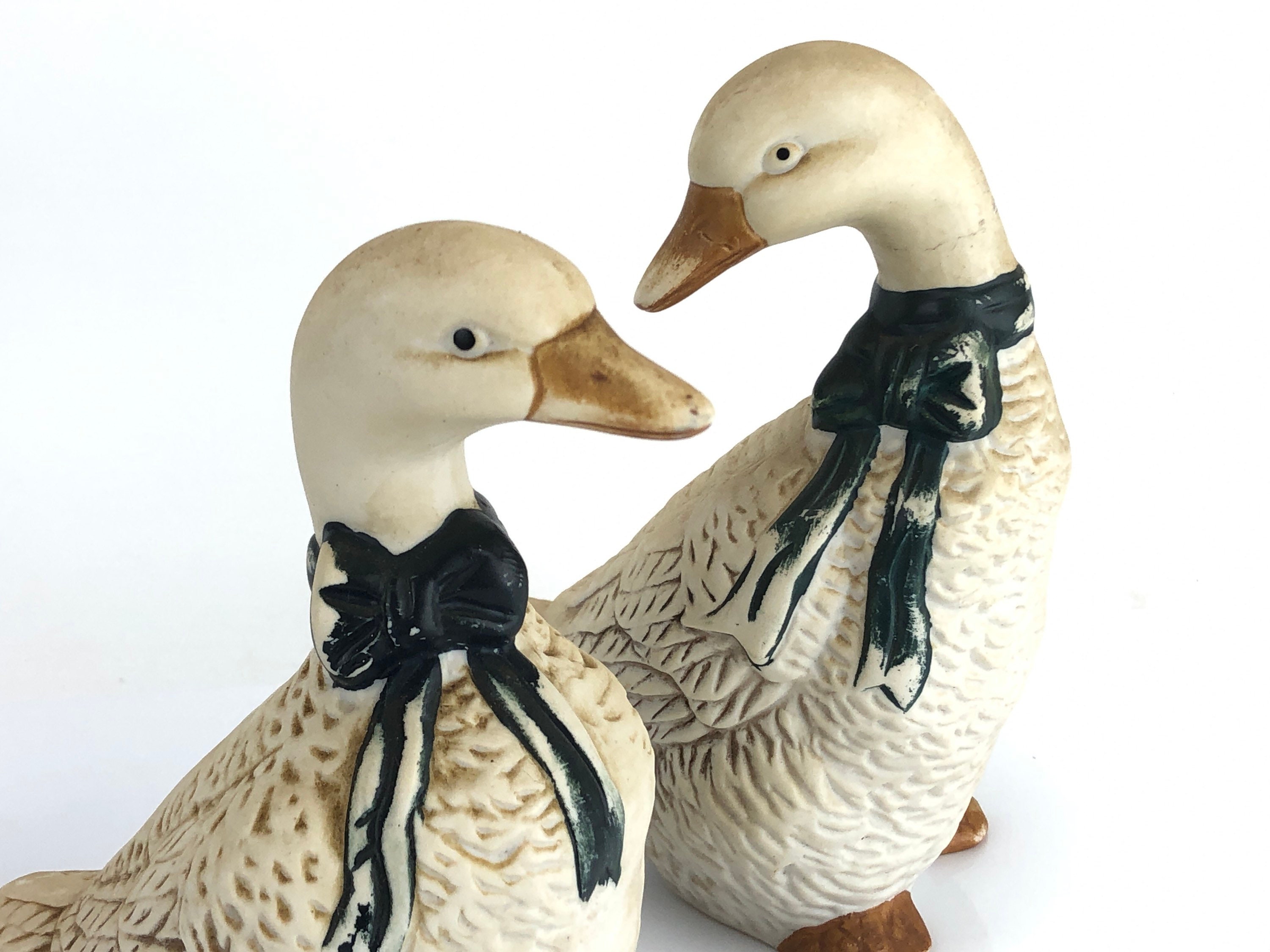 Ceramic geese family vintage figurine set Etsy