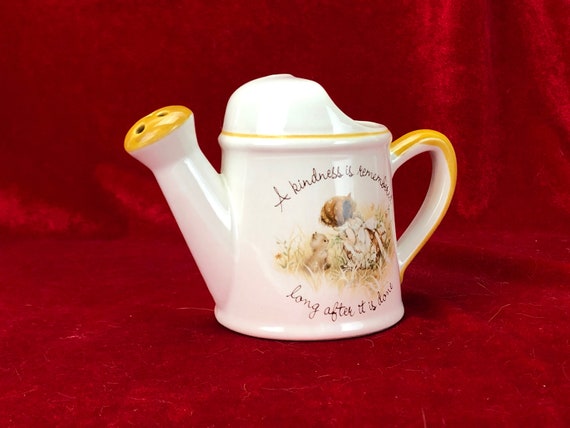 Small Japanese porcelain watering can art by Gretchen