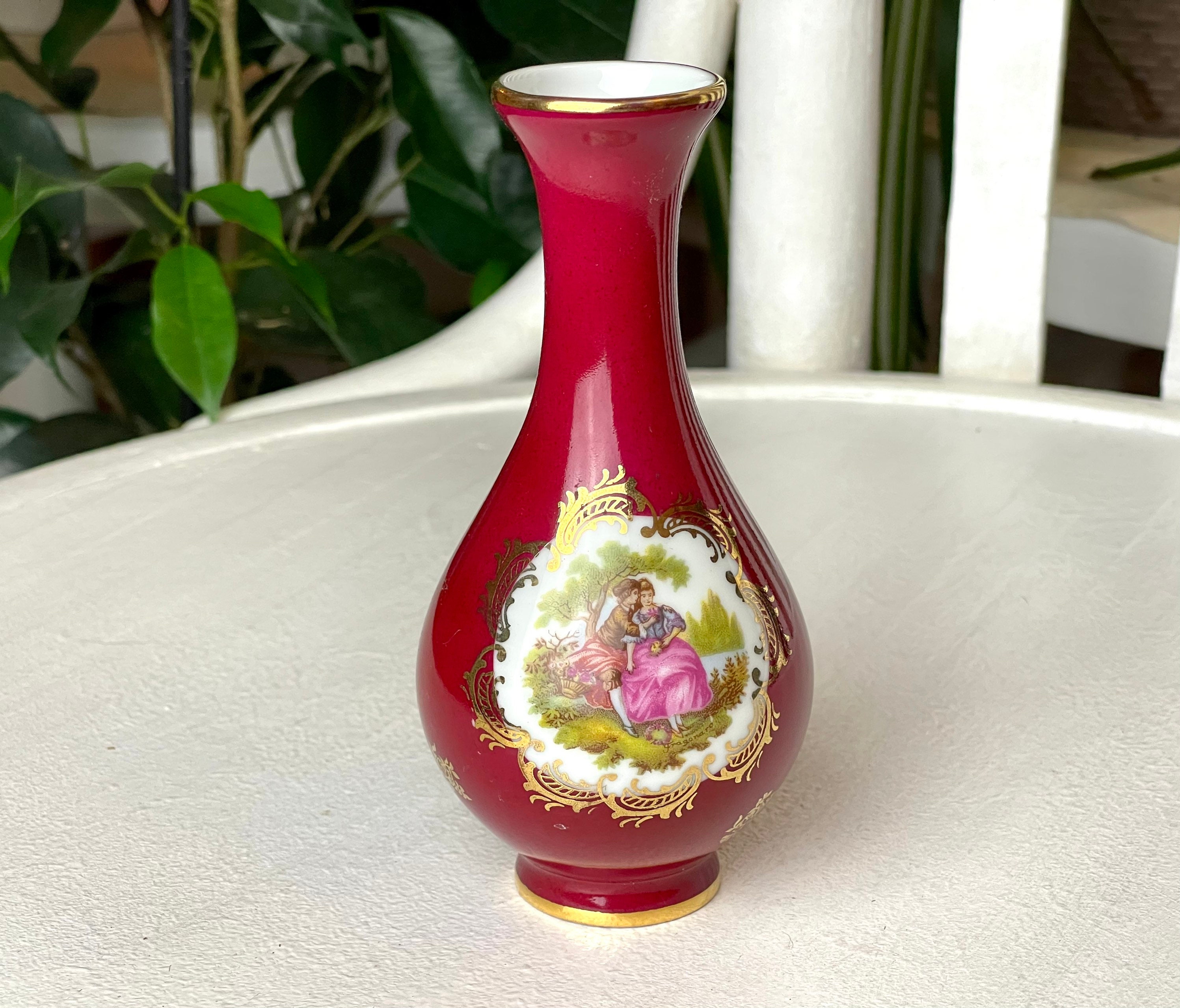 Limoges Hand Painted Vase From France - Etsy