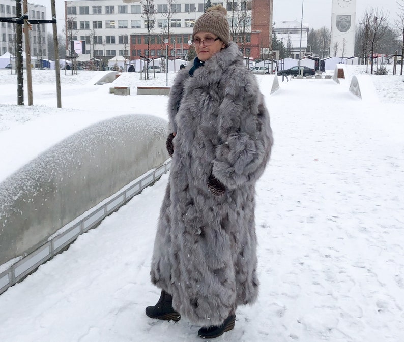 Carlson Fine Furs Silver fox fur vintage coat Etsy