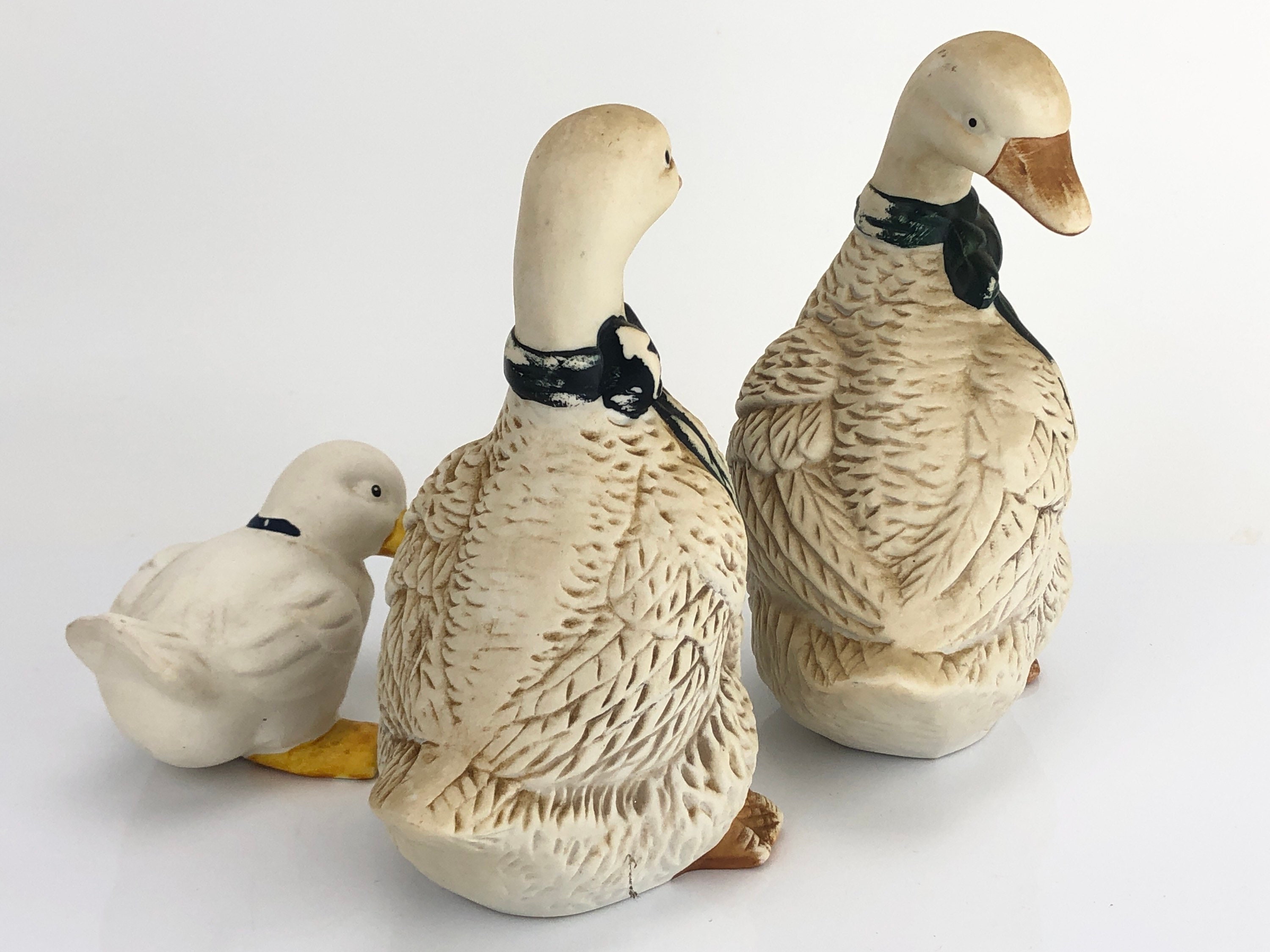 Ceramic geese family vintage figurine set Etsy