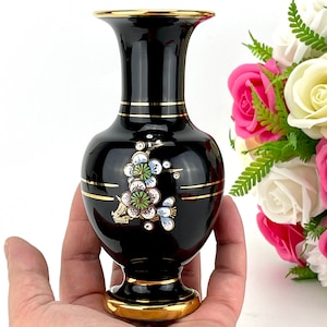 Jarrón griego de oro de 24 quilates, jarrón hecho a mano para flores, para decoración de jarrones