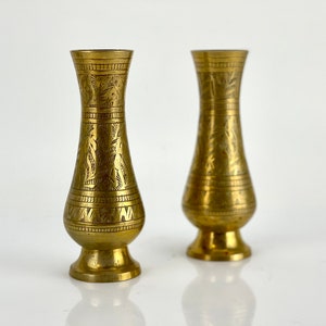 Metal vases, vases set, vases decor, Set of two identical flower vases made in India