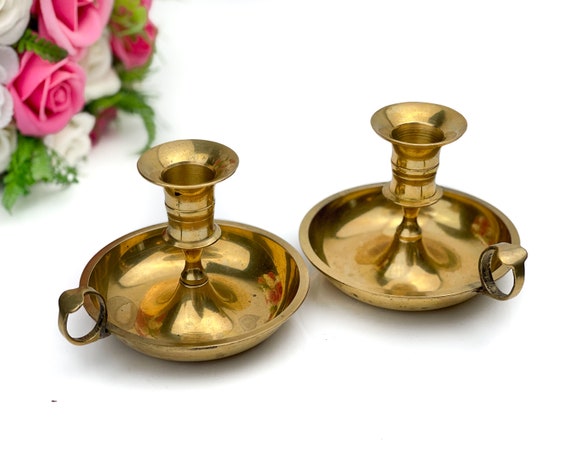 ✰レアなブロンズ製アンティークキャンドルスタンド2点セット
