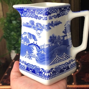 Ringtons limited vintage blue pitcher from England