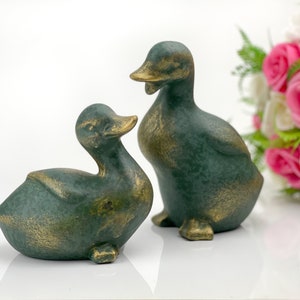Ceramic geese figurine,  home birds family figurine vintage figurine set