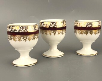 Egg containers, Sarumi set of 3 small chalices made from Bone China porcelain