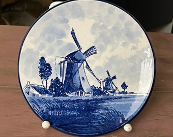 Delft windmill imagen vintage placa de Holanda