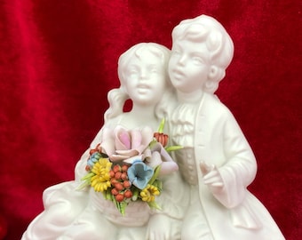 Capodimonte porcelain figurine from Naples, Italy, there is a small defect
